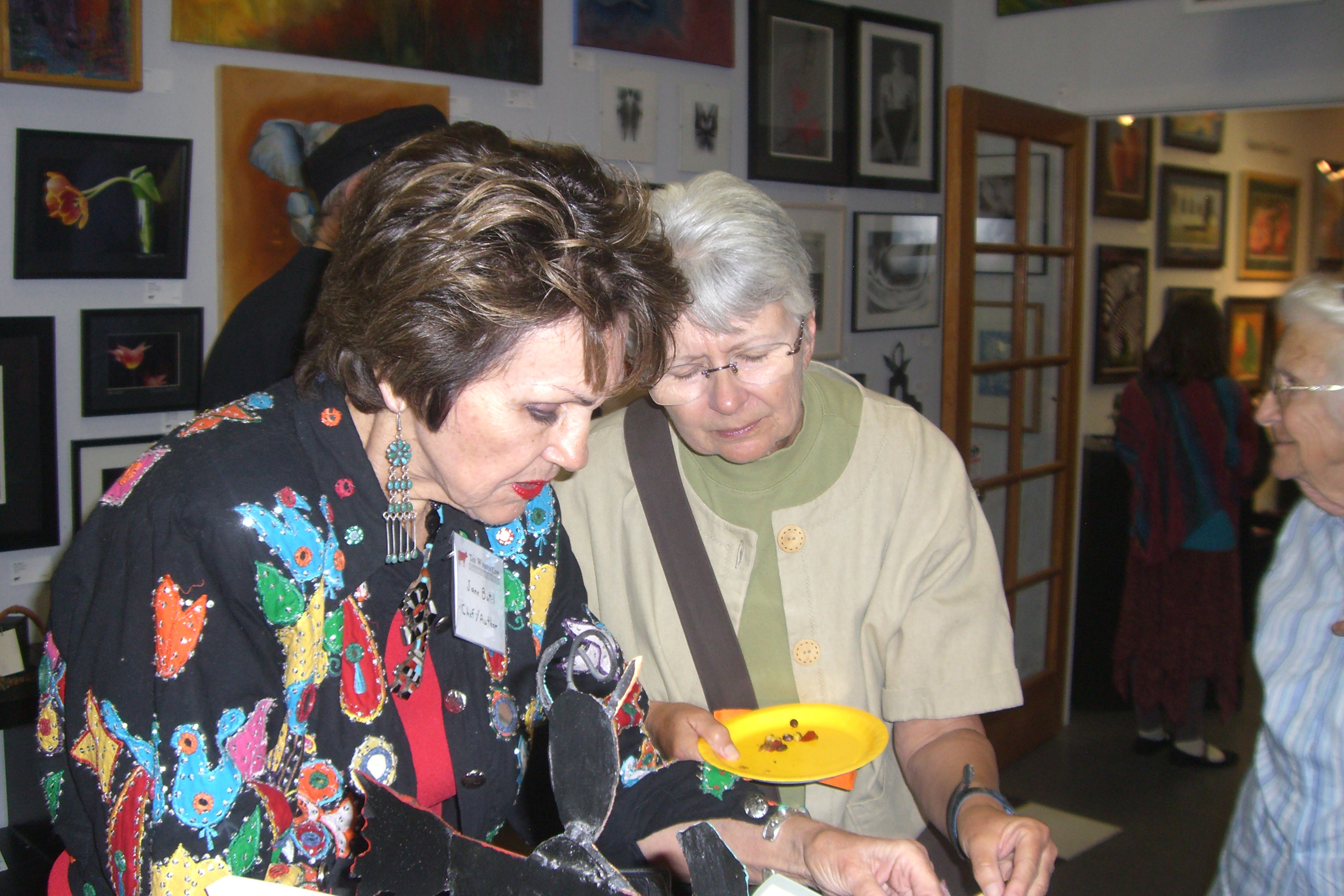 Customers at the Wooden Cow Gallery and myself, Sept. 3, 2010